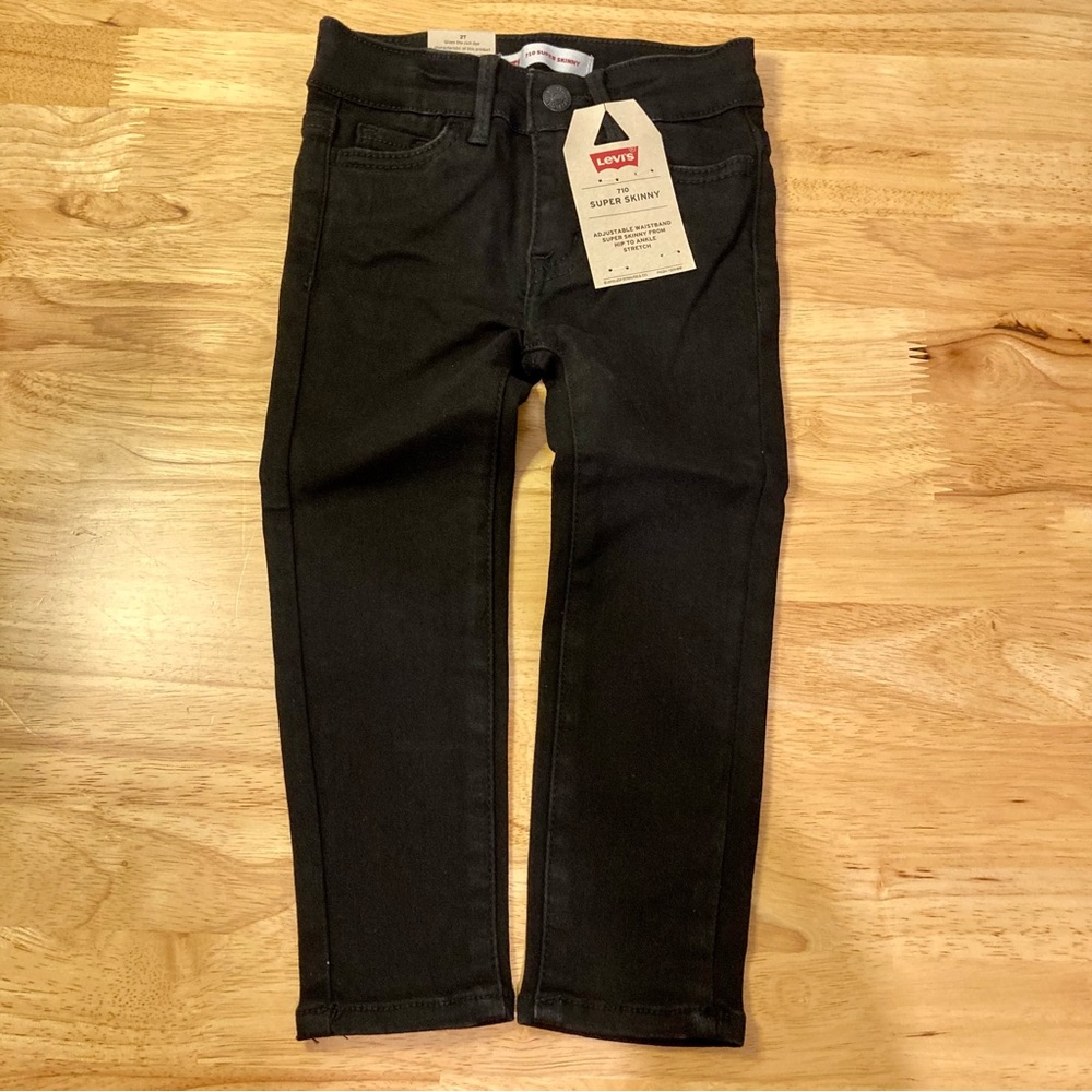 Girls 2T Levi’s 710 Super Skinny Jeans Black NWT